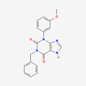 1-benzyl-3-(3-methoxyphenyl)-3,7-dihydro-1H-purine-2,6-dione