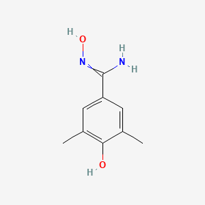 molecular formula C9H12N2O2 B8438379 N,4-dihydroxy-3,5-dimethylbenzenecarboximidamide 