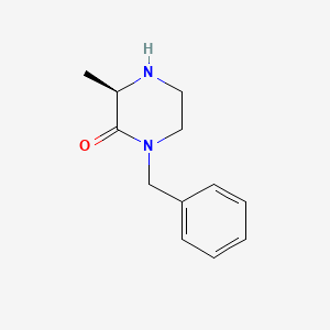 molecular formula C12H16N2O B8438416 1-Benzyl-(3R)-methylpiperazine-2-one 