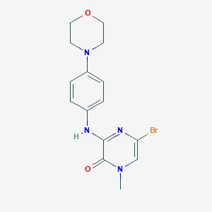 5-Bromo-1-methyl-3-(4-morpholinophenylamino)pyrazin-2(1H)-one