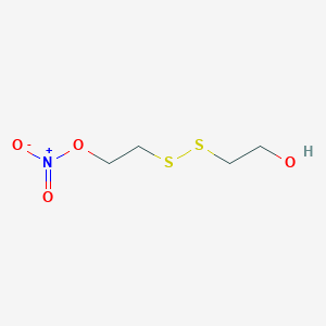 molecular formula C4H9NO4S2 B8438547 2-(2-Hydroxyethyldisulfanyl)ethyl nitrate 
