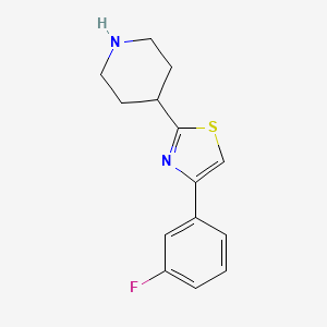 4-[4-(3-Fluorophenyl)-1,3-thiazol-2-yl]piperidine