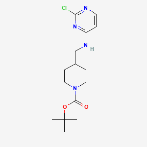 molecular formula C15H23ClN4O2 B8438659 tert-Butyl 4-(((2-chloropyrimidin-4-yl)amino)methyl)piperidine-1-carboxylate 