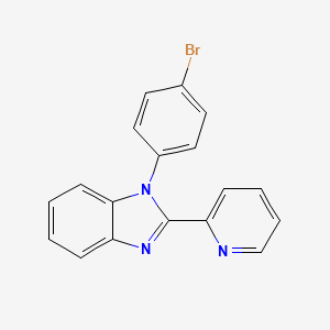 molecular formula C18H12BrN3 B8438682 1-(4-Bromophenyl)-2-(2-pyridyl)benzimidazole 