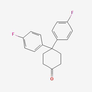 molecular formula C18H16F2O B8438709 4,4-Bis(p-fluorophenyl)cyclohexanone CAS No. 61271-78-1