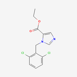 molecular formula C13H12Cl2N2O2 B8438725 Ethyl 1-(2,6-dichlorobenzyl)-1H-imidazol-5-carboxylate 