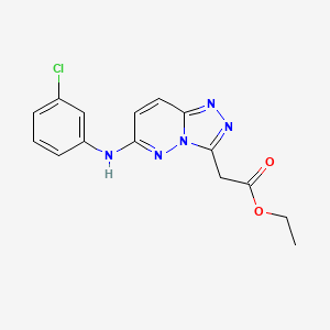 Ethyl 2-(6-(3-chlorophenylamino)-[1,2,4]triazolo[4,3-b]pyridazin-3-yl)acetate
