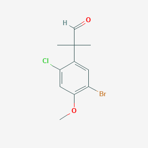2-(5-Bromo-2-chloro-4-methoxy-phenyl)-2-methyl-propionaldehyde
