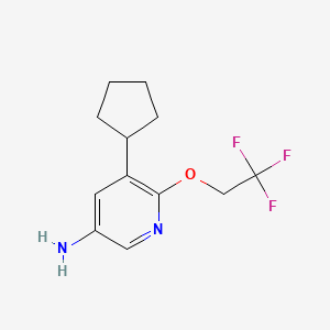 5-Cyclopentyl-6-(2,2,2-trifluoro-ethoxy)-pyridin-3-ylamine