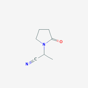 molecular formula C7H10N2O B8438939 alpha-Methyl-2-oxo-1-pyrrolidineacetonitrile 