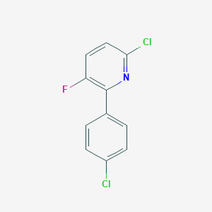 molecular formula C11H6Cl2FN B8438972 6-Chloro-2-(4-chloro-phenyl)-3-fluoro-pyridine 