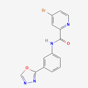N-(3-(1,3,4-oxadiazol-2-yl)phenyl)-4-bromopicolinamide