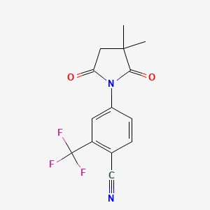 4-(3,3-Dimethyl-2,5-dioxo-1-pyrrolidinyl)-2-trifluoromethyl-benzonitrile