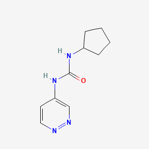 molecular formula C10H14N4O B8439214 N-(4-pyridazinyl)-N'-cyclopentylurea CAS No. 115136-32-8