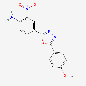 4-(5-(4-Methoxyphenyl)-1,3,4-oxadiazol-2-yl)-2-nitroaniline