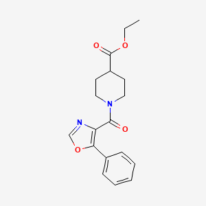 Ethyl 1-[(5-phenyl-1,3-oxazol-4-yl)carbonyl]piperidine-4-carboxylate
