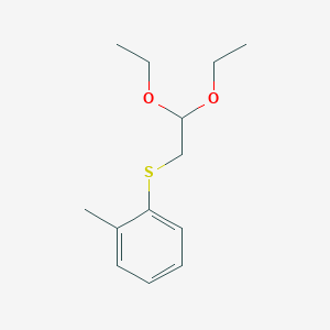molecular formula C13H20O2S B8439585 (2,2-Diethoxyethyl)(o-tolyl)sulfane 