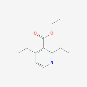 molecular formula C12H17NO2 B8439712 Ethyl 2,4-diethylpyridine-3-carboxylate 