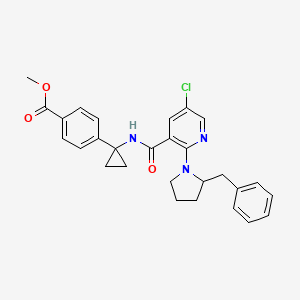 Methyl 4-(1-(2-(2-benzylpyrrolidin-1-yl)-5-chloronicotinamido)cyclopropyl)benzoate