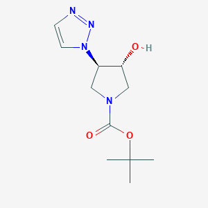 molecular formula C11H18N4O3 B8439851 Rac-tert-butyl (3r,4r)-3-hydroxy-4-(1h-1,2,3-triazol-1-yl)pyrrolidine-1-carboxylate 