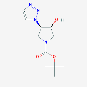 Rac-tert-butyl (3r,4r)-3-hydroxy-4-(1h-1,2,3-triazol-1-yl)pyrrolidine-1-carboxylate