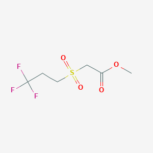 molecular formula C6H9F3O4S B8439857 Methyl 2-(3,3,3-trifluoropropylsulfonyl)acetate 