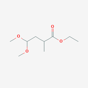 molecular formula C9H18O4 B8439894 Ethyl 4,4-dimethoxy-2-methylbutanoate 