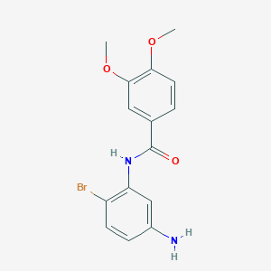 molecular formula C15H15BrN2O3 B8439960 N-(5-amino-2-bromophenyl)-3,4-dimethoxybenzamide 