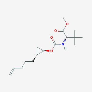 molecular formula C16H27NO4 B8439994 L-Valine,3-methyl-N-[[[(1R,2R)-2-(4-penten-1-yl)cyclopropyl]oxy]carbonyl]-,methyl ester 