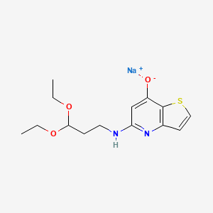 molecular formula C14H19N2NaO3S B8440127 Sodium 5-((3,3-diethoxypropyl)amino)thieno[3,2-b]pyridin-7-olate 