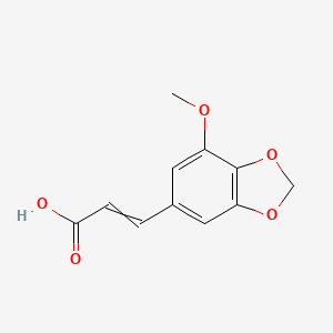 3-(7-Methoxy-1,3-benzodioxol-5-yl)prop-2-enoic acid