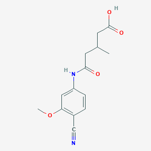 5-((4-Cyano-3-methoxyphenyl)amino)-3-methyl-5-oxopentanoic acid