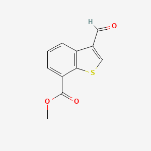 molecular formula C11H8O3S B8440831 Methyl 3-formyl-1-benzothiophene-7-carboxylate 