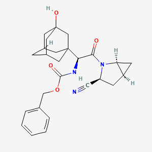 molecular formula C26H31N3O4 B8440976 Benzyl ((1S)-2-((1S,3S,5S)-3-cyano-2-azabicyclo[3.1.0]hexan-2-yl)-1-(3-hydroxyadamantan-1-yl)-2-oxoethyl)carbamate 