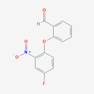 molecular formula C13H8FNO4 B8441036 2-(4-Fluoro-2-nitrophenoxy)benzaldehyde 