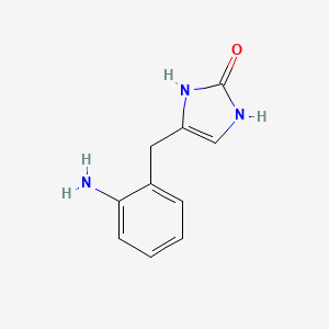 molecular formula C10H11N3O B8441228 4-(2-Aminobenzyl)-1,3-dihydroimidazol-2-one 
