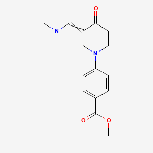 molecular formula C16H20N2O3 B8441396 Methyl-4-(3-dimethylaminomethylene-4-oxopiperidin-1-yl)-benzoate 