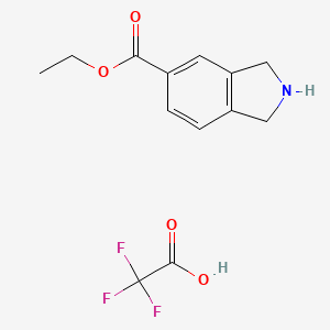 molecular formula C13H14F3NO4 B8441430 ethyl-2,3-dihydro-1H-isoindole-5-carboxylate trifluoroacetate 