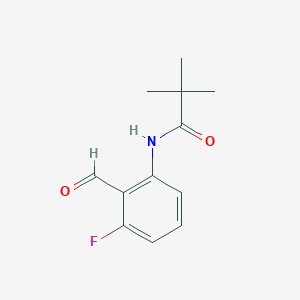molecular formula C12H14FNO2 B8441552 N-(3-fluoro-2-formylphenyl)pivalamide 
