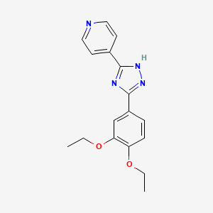 molecular formula C17H18N4O2 B8441661 4-(5-(3,4-diethoxyphenyl)-4H-1,2,4-triazol-3-yl)pyridine 