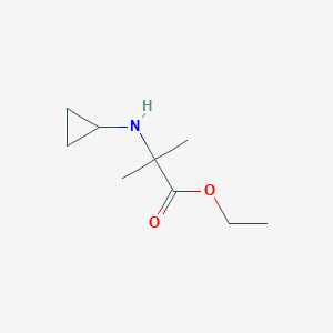 molecular formula C9H17NO2 B8441667 Ethyl 2-(cyclopropylamino)-2-methylpropanoate 