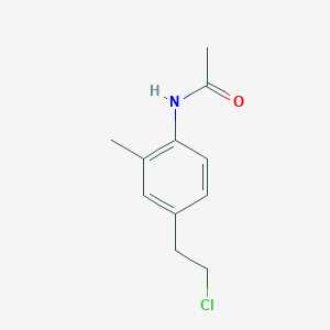 molecular formula C11H14ClNO B8441674 N-[4-(2-Chloro-ethyl)-2-methyl-phenyl]-acetamide 
