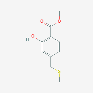 molecular formula C10H12O3S B8441716 Methyl 2-Hydroxy-4-(methylthiomethyl)benzoate 