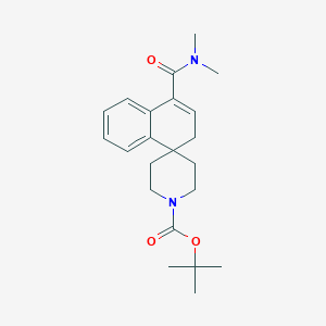 molecular formula C22H30N2O3 B8442148 tert-butyl 4-(dimethylcarbamoyl)-2H-spiro[naphthalene-1,4'-piperidine]-1'-carboxylate 