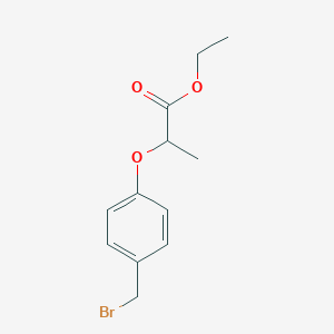 molecular formula C12H15BrO3 B8442174 Ethyl 2-(4-bromomethyl-phenoxy)-propionate CAS No. 55846-08-7