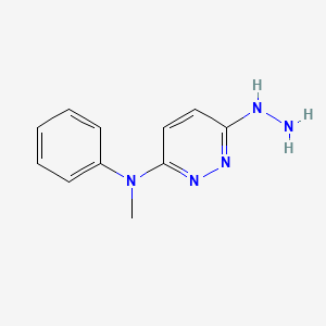 molecular formula C11H13N5 B8442187 6-hydrazino-N-methyl-N-phenylpyridazine-3-amine CAS No. 17259-77-7