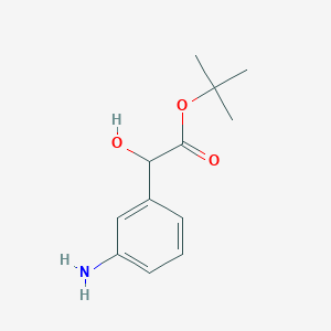 molecular formula C12H17NO3 B8442410 Tert-butyl 2-(3-aminophenyl)-2-hydroxyacetate 