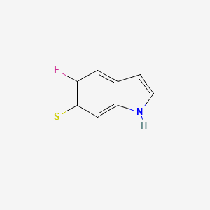 molecular formula C9H8FNS B8442458 5-Fluoro-6-methylthioindole 