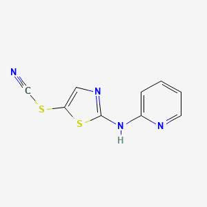 molecular formula C9H6N4S2 B8442469 N-(pyridin-2-yl)-5-thiocyanatothiazol-2-amine 