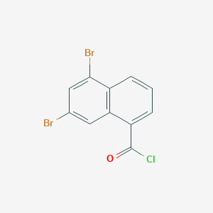 molecular formula C11H5Br2ClO B8442471 5,7-Dibromo-1-naphthalenecarboxylic acid chloride 